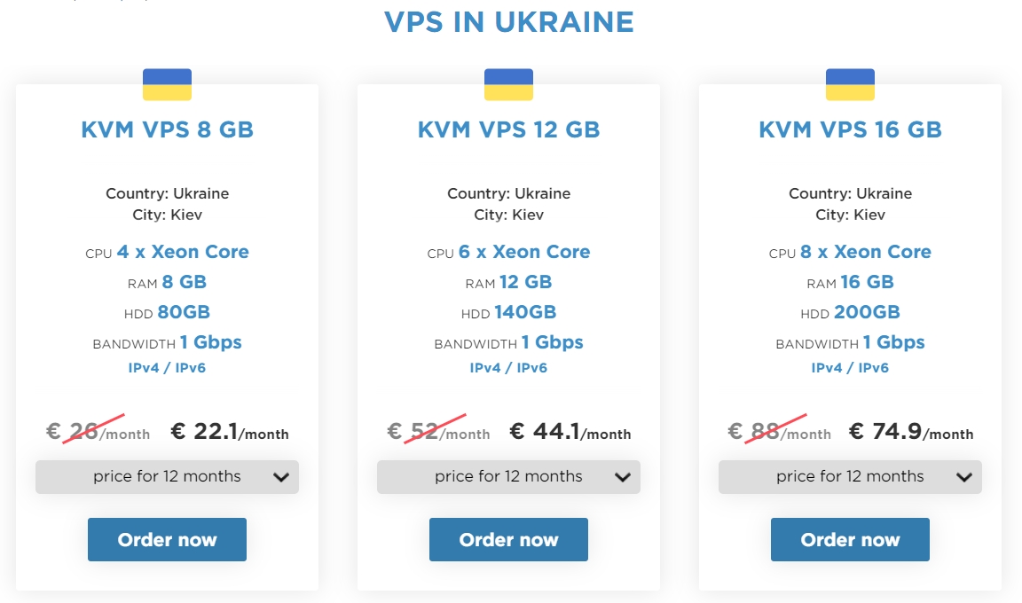 VPS IN UKRAINE